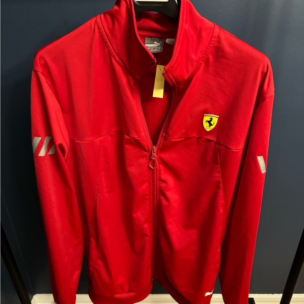 Puma Red Zip Up Sweater